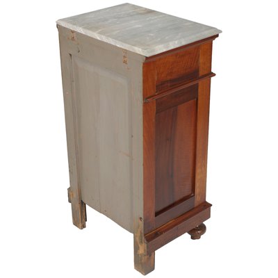 19th Century Neapolitan Walnut And Marble Nightstand For At 19th Century Neapolitan Walnut And