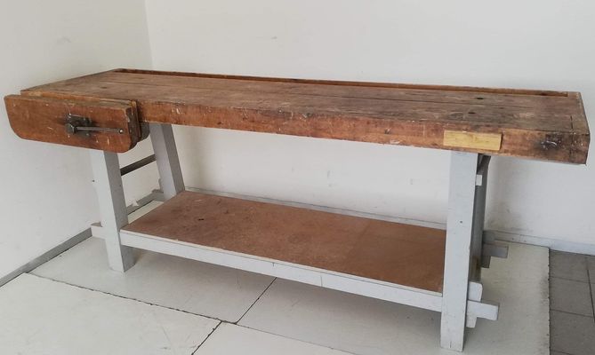 table de menuisier vintage, 1940s en vente sur pamono