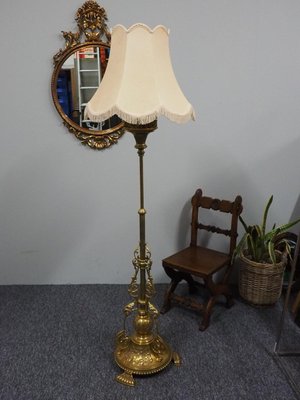 Antique Victorian Brass Adjustable Floor Lamp For Sale At Pamono