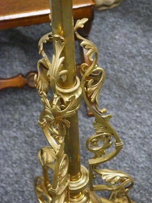 Antique Victorian Brass Adjustable Floor Lamp For Sale At Pamono