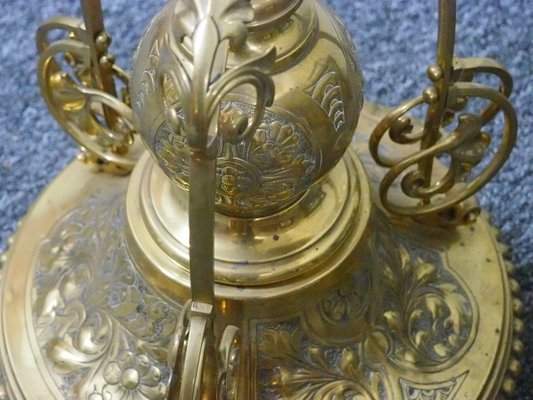 Antique Victorian Brass Adjustable Floor Lamp For Sale At Pamono