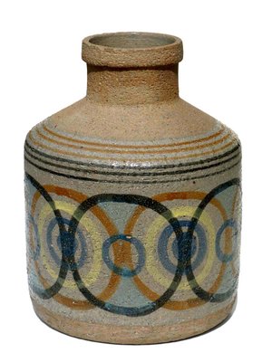 Painted Ceramic Vase By Antonio Salvador Orodea 1960s For Sale At