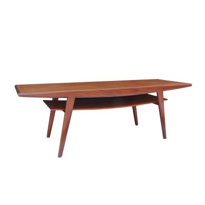 Long Danish Teak Coffee Table With Shelf 1960s For At Pamono Long Danish Teak Coffee Table With Shelf 1960s 2