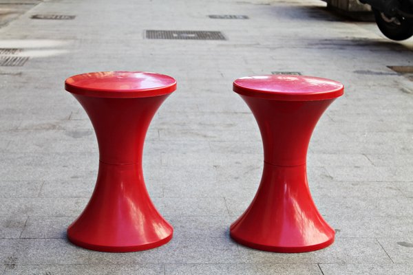 Vintage Tam-Tam Stools from Stamp, 1970s, Set of 2 for sale at Pamono