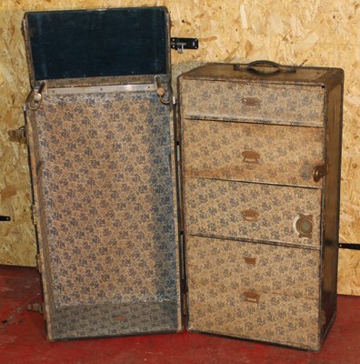 Mid Century Large Blue Trunk With Drawers 1960s For Sale At Pamono
