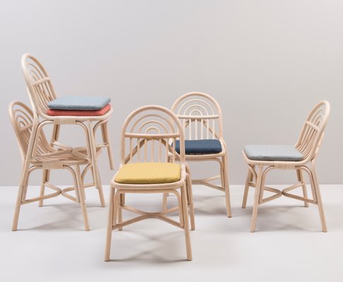 Sillon Rattanstuhl Mit Pinkem Gabriel Stoffsitzkissen Von