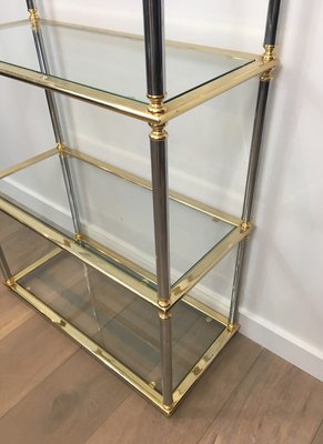Silver and Gold Glass Shelves, 1970s for sale at Pamono