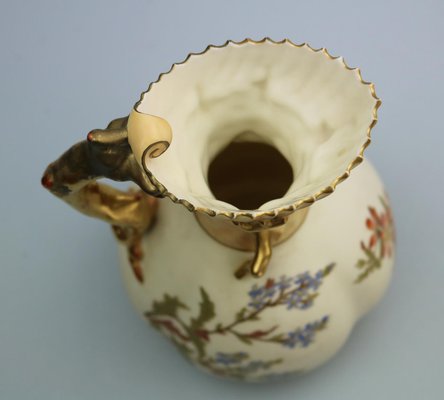 Antique English Porcelain Jug From Royal Worcester 1891 For Sale