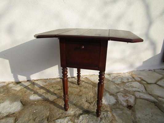 French Drop Leaf Side Table 1880s French Drop Leaf Side Table 1880s