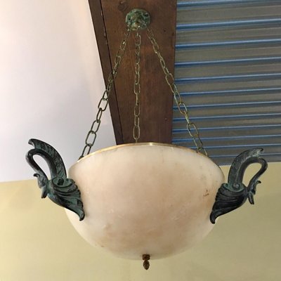 Alabaster And Bronze Ceiling Lights 1950s Set Of 2 For At Pamono Alabaster And Bronze Ceiling Lights 1950s Set Of 2 6