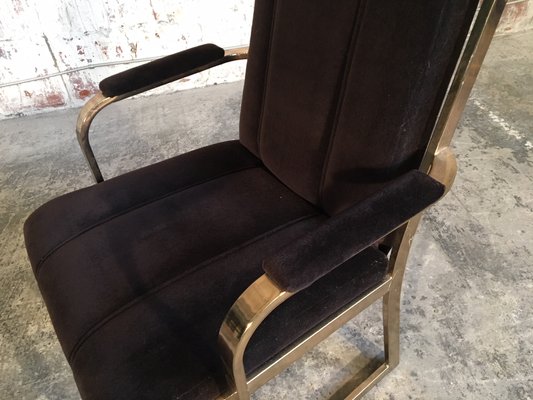 Hollywood Regency Velvet Brass Dining Chairs From Chromcraft - Vintage Chromcraft Table And Chairs Hollywood Regency Velvet Brass Dining Chairs From Chromcraft - Vintage Chromcraft Table And Chairs