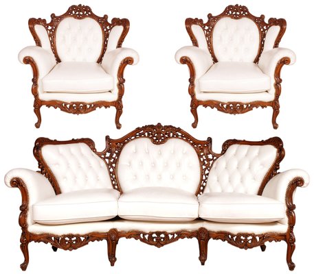 Venetian Rococo Sofa 2 Armchairs 1940s