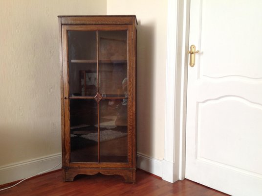 wood and glass display cabinet, 1930s