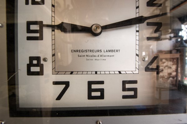 Reloj de fichar vintage de Lambert, 1978 en venta en Pamono