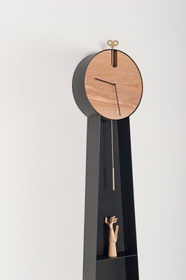 Schwarze OTTO Pendeluhr von Leonardo Fortino für Formae bei Pamono