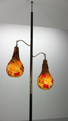 Vintage Lucite Tension Pole Floor Lamp 1970s