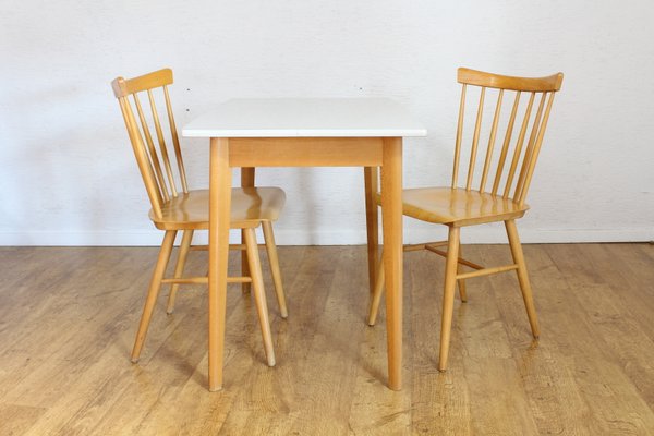 Vintage Scandinavian Dining Table 2 Chairs 1970s Vintage Scandinavian Dining Table 2 Chairs 1970s
