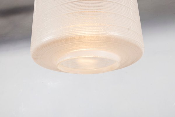 Copper & Milk Glass Pendants by Louis Kalff for Philips, 1950s, Set of 2 Copper & Milk Glass Pendants by Louis Kalff for Philips, 1950s, Set of 2