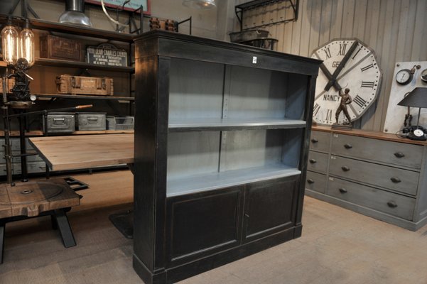 Vintage Black Oak Bookcase 1950s For Sale At Pamono