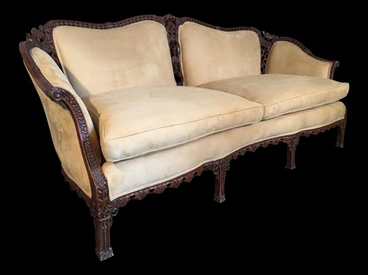 Vintage Carved Wooden Sofa 1960s Vintage Carved Wooden Sofa 1960s