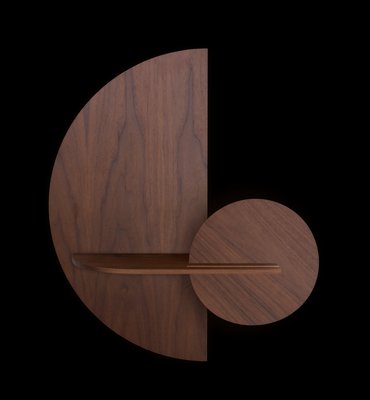 Alba M Semi Circle Wall Shelf By Daniel García Sánchez For Woodendot - Semi Circle Wall Shelf Alba M Semi Circle Wall Shelf By Daniel García Sánchez For Woodendot - Semi Circle Wall Shelf