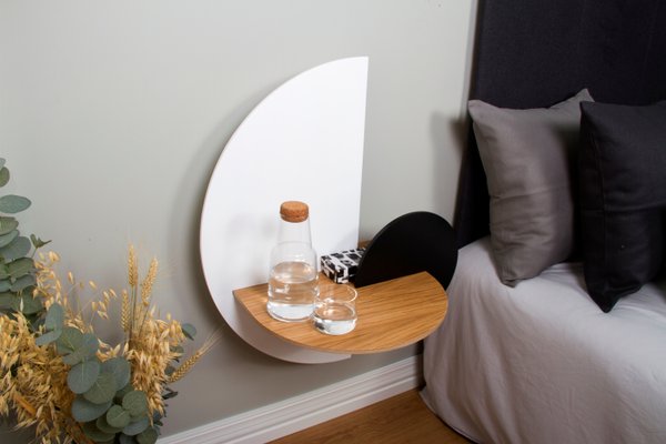 Corner shelf 2024 bedside table