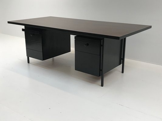 Mahogany Chrome Desk By Florence Knoll For Knoll International