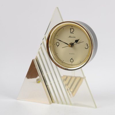 Postmoderne Pendel Schreibtisch-Uhr von Maxim, 1980er bei Pamono kaufen