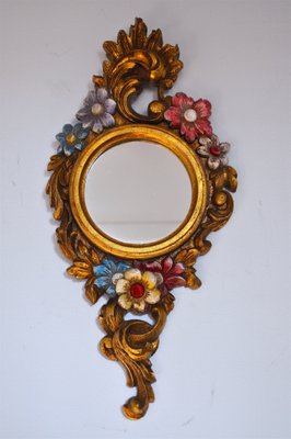 Rococo Style Golden Acacia Mirror, Rococo Style Gold Mirror