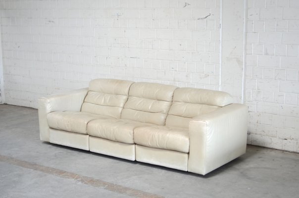 Vintage Ds105 Ecru White Leather Sofa From De Sede For Sale At Pamono