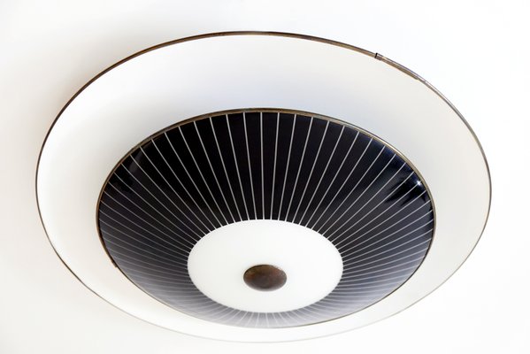 Large Mid Century German Modern Flush Mount Or Wall Lamp From