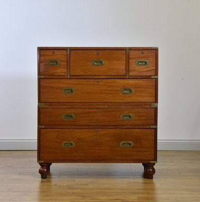 Antique Mahogany Secretaire Chest Of Drawers From Bramah London