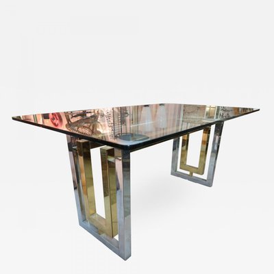 Vintage Italian Gl And Metal Dining Table By Romeo Rega For Vintage Italian Gl And Metal Dining Table By Romeo Rega 1
