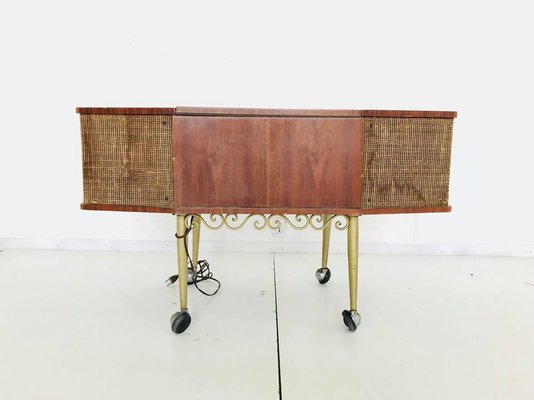 Vintage Italian Radio Record Player Table From Philips 1940s For