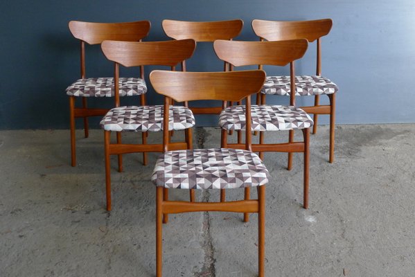 Mid Century Danish Teak Dining Chairs, Elfrida Black Metal Dining Chairs Set Of 2