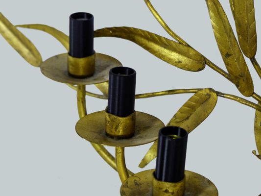 Vintage Sconces With Foliage Decor Set Of 2 For Sale At Pamono
