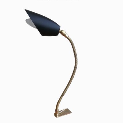 Lampe De Bureau Flexible A Pince En Laiton Italie 1950s En Vente Sur Pamono
