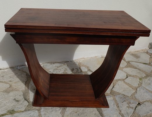 Art Deco Rio Rosewood Extendable Console Table 1930s For Sale At