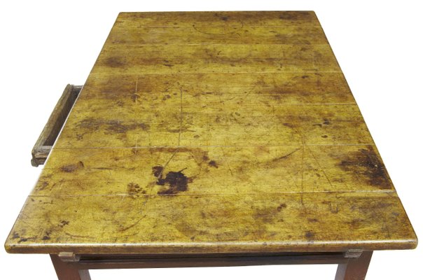 Antique Rustic Swedish Walnut Painted Kitchen Table 1780s For Sale At Pamono