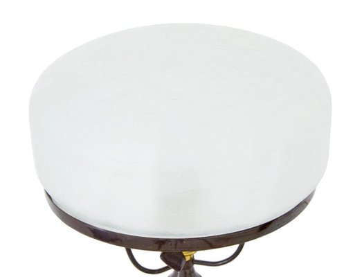 table lamp with frosted glass shade