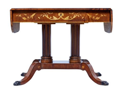 Antique Mahogany Inlaid Sofa Table Antique Mahogany Inlaid Sofa Table
