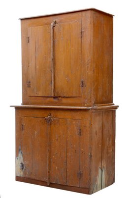 Antique Rustic Pine Kitchen Cupboard For Sale At Pamono
