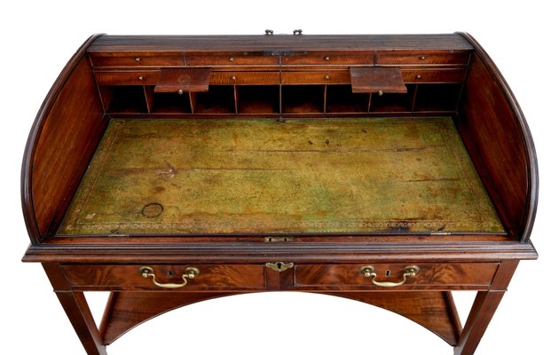 Antique William Iv Mahogany Rolltop Writing Desk For Sale At Pamono