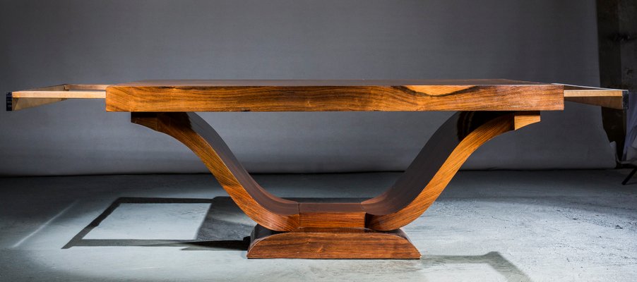 Table De Salle A Manger Art Deco En Palissandre 1930s En Vente