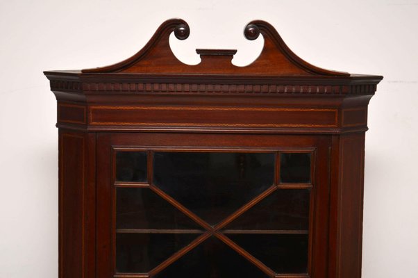 Antique Edwardian Inlaid Mahogany Corner Cabinet For Sale At Pamono