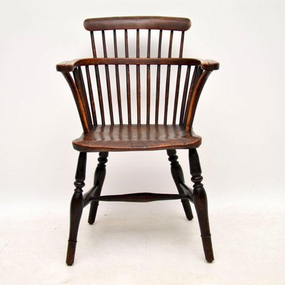 Antique Elm Spindle Back Windsor Chair For Sale At Pamono