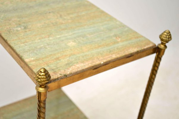 Antique French Br And Marble Two Tier Table For At Pamono Antique French Br And Marble Two