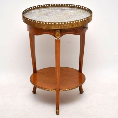 Antique French Marble Top Side Table Antique French Marble Top Side Table