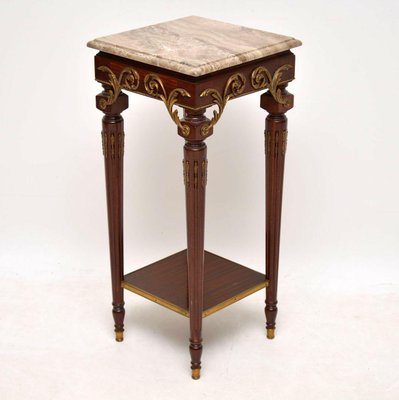 Antique French Marble Top Side Table Stand Antique French Marble Top Side Table Stand
