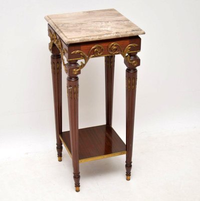 Antique French Marble Top Side Table Stand Antique French Marble Top Side Table Stand